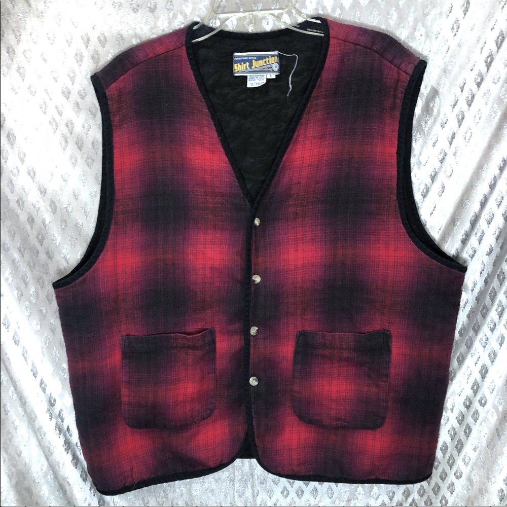 Shirt Junction Vintage Red Plaid Vest